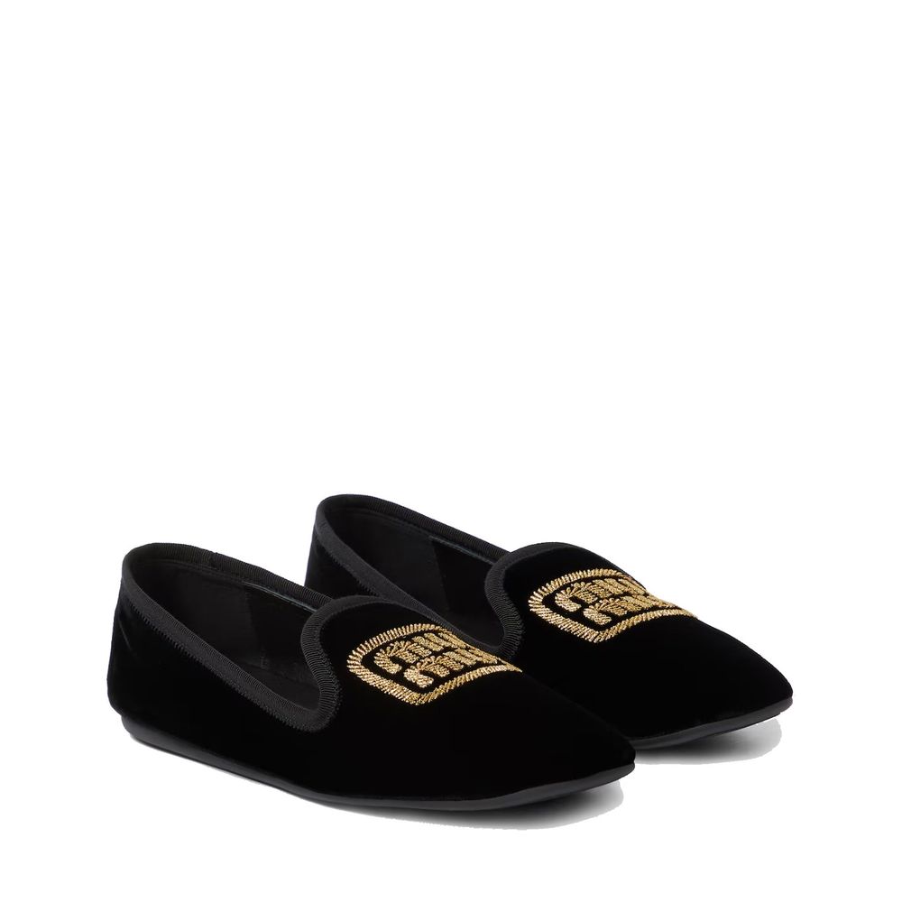 Black Fabric Ballet Flats