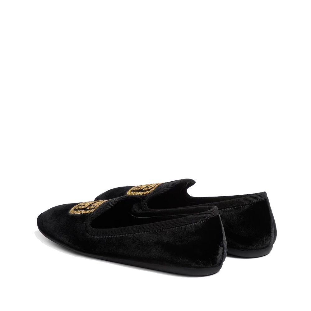 Black Fabric Ballet Flats