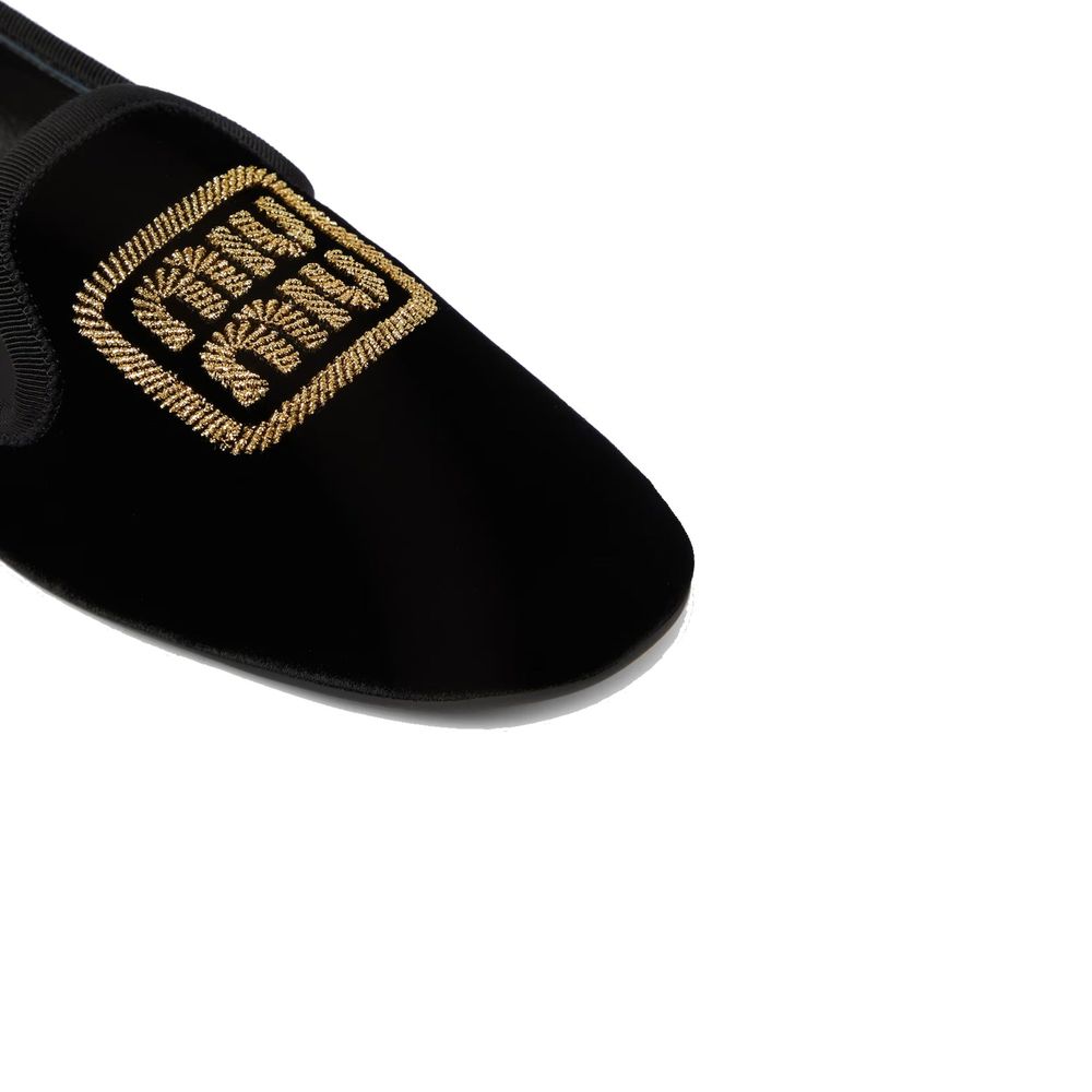 Black Fabric Ballet Flats