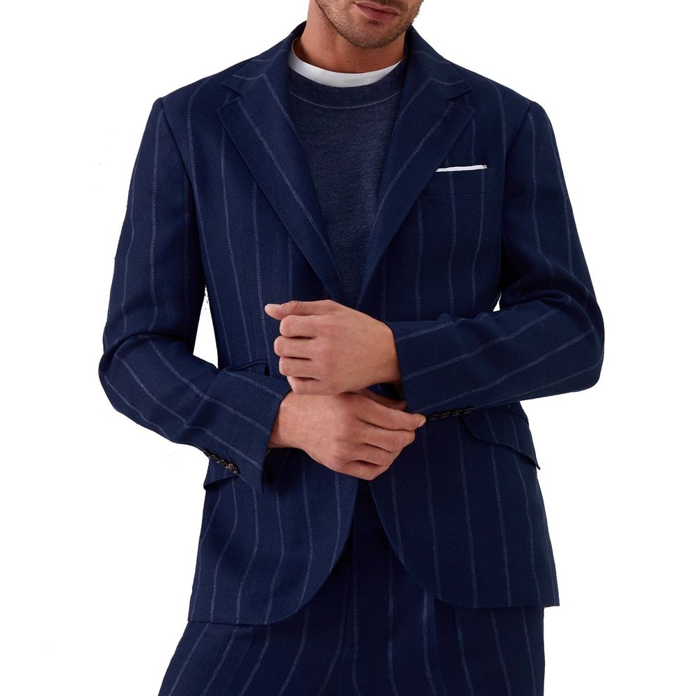 Blue Virgin Wool Blazer