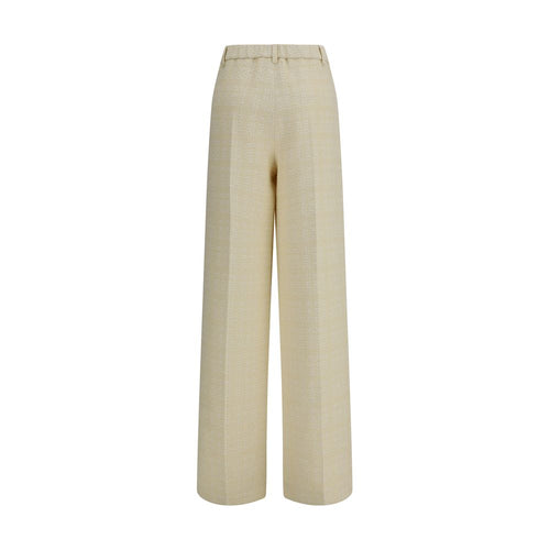 Beige Cotton Dress Pants