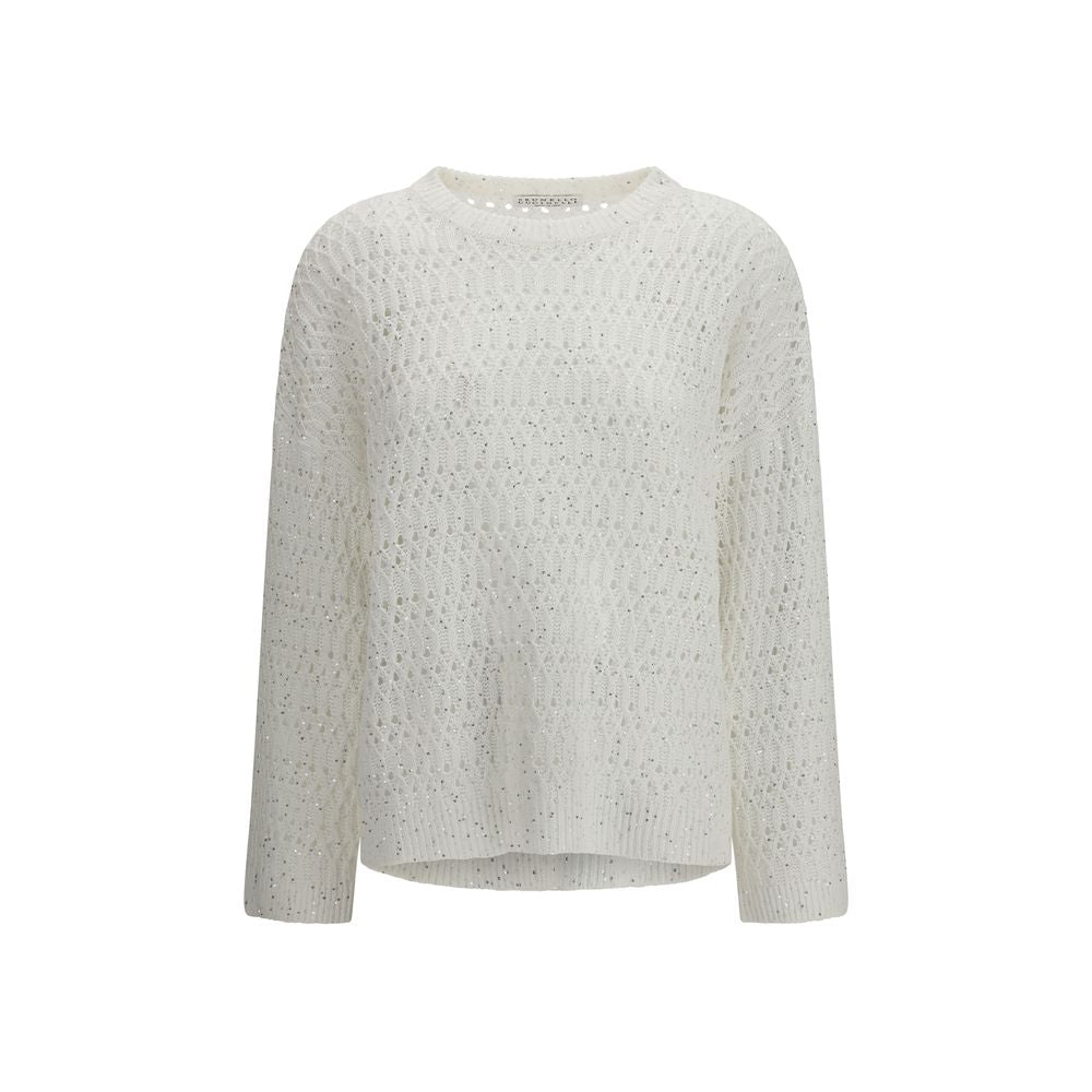 White Silk Sweatshirt