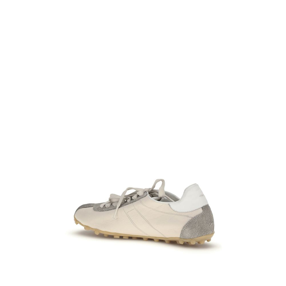 Beige Goatskin Athletic Sneakers