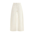 Beige Cotton Casual Pants