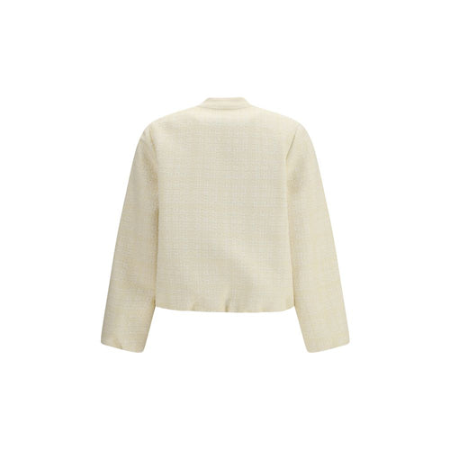 Beige Cotton Full-Length Jacket