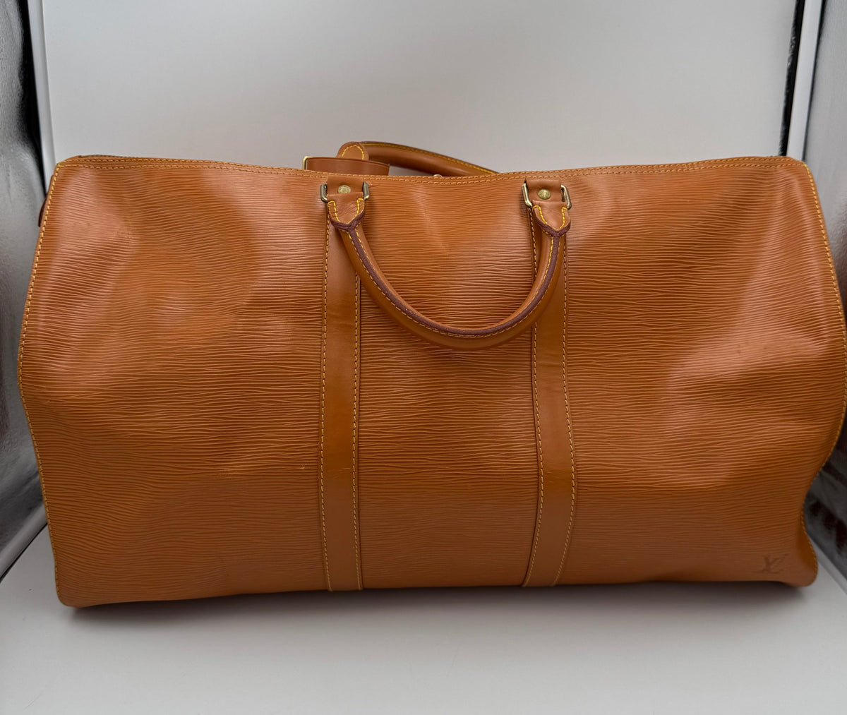 LOUIS VUITTON KEEPALL 50 in Brown EPI Leather Handbag