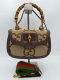 GUCCI BAMBOO 1947 GG Canvas Handbag