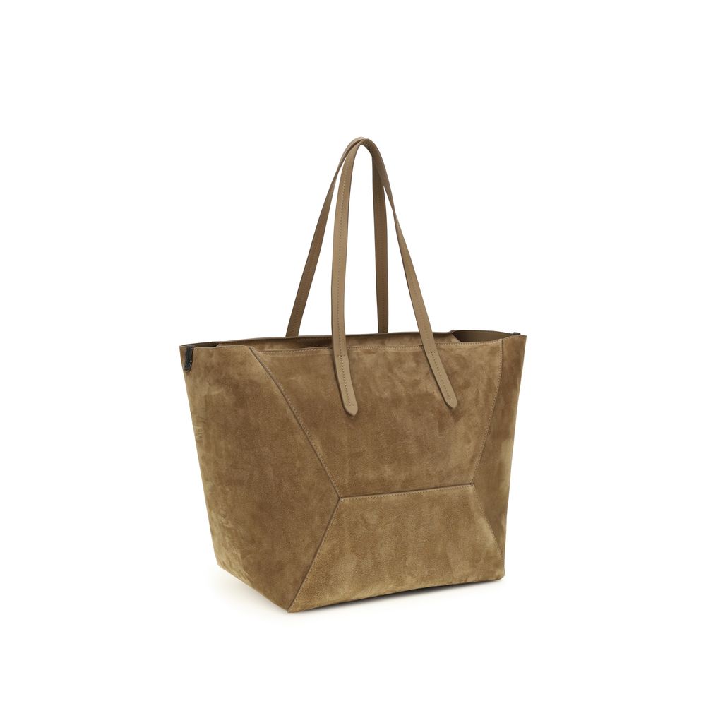 Beige Calf Leather Bos Taurus Shoulder Bag