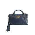 Blue Leather Women Handbag