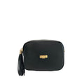 Black Cowhide Leather Women Crossbody