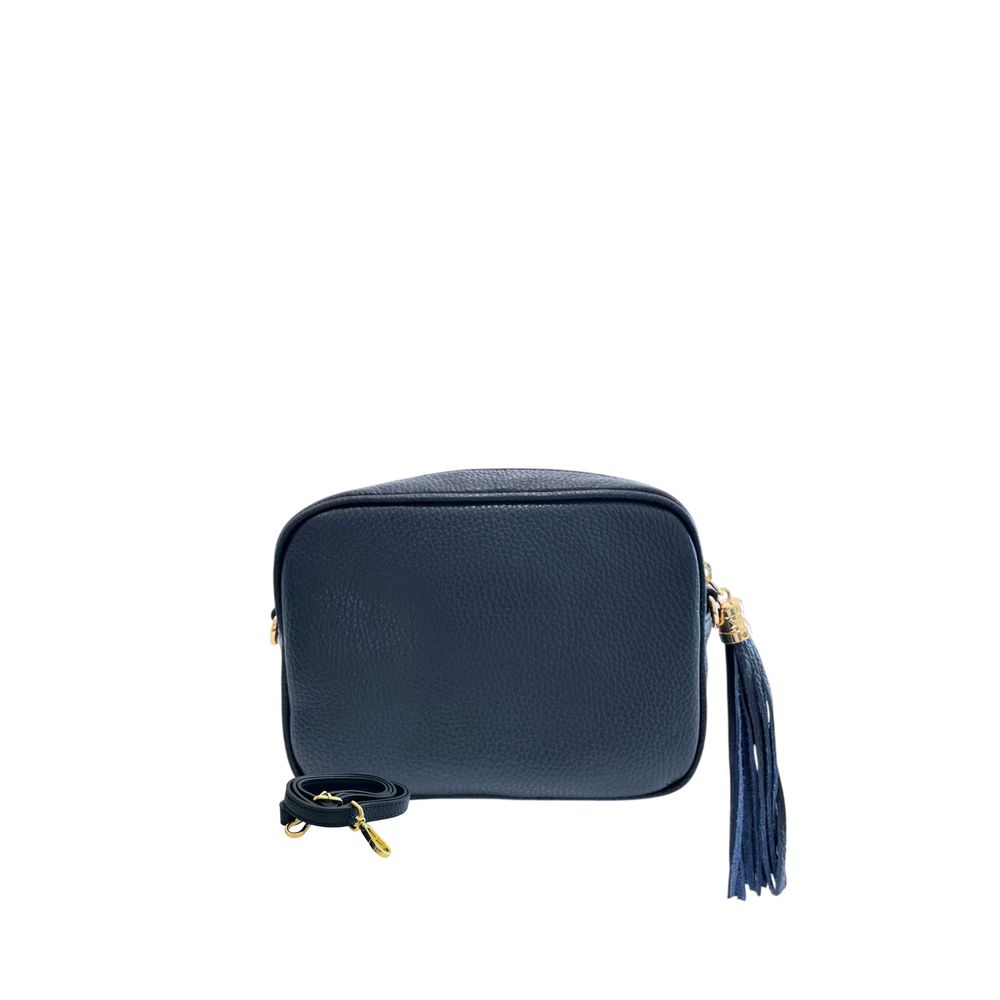 Blue Leather Women Crossbody Bag