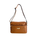 Brown Leather Women Crossbody Bag