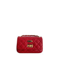 Red Leather Women Crossbody Bag