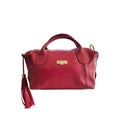 Red Leather Women Handbag
