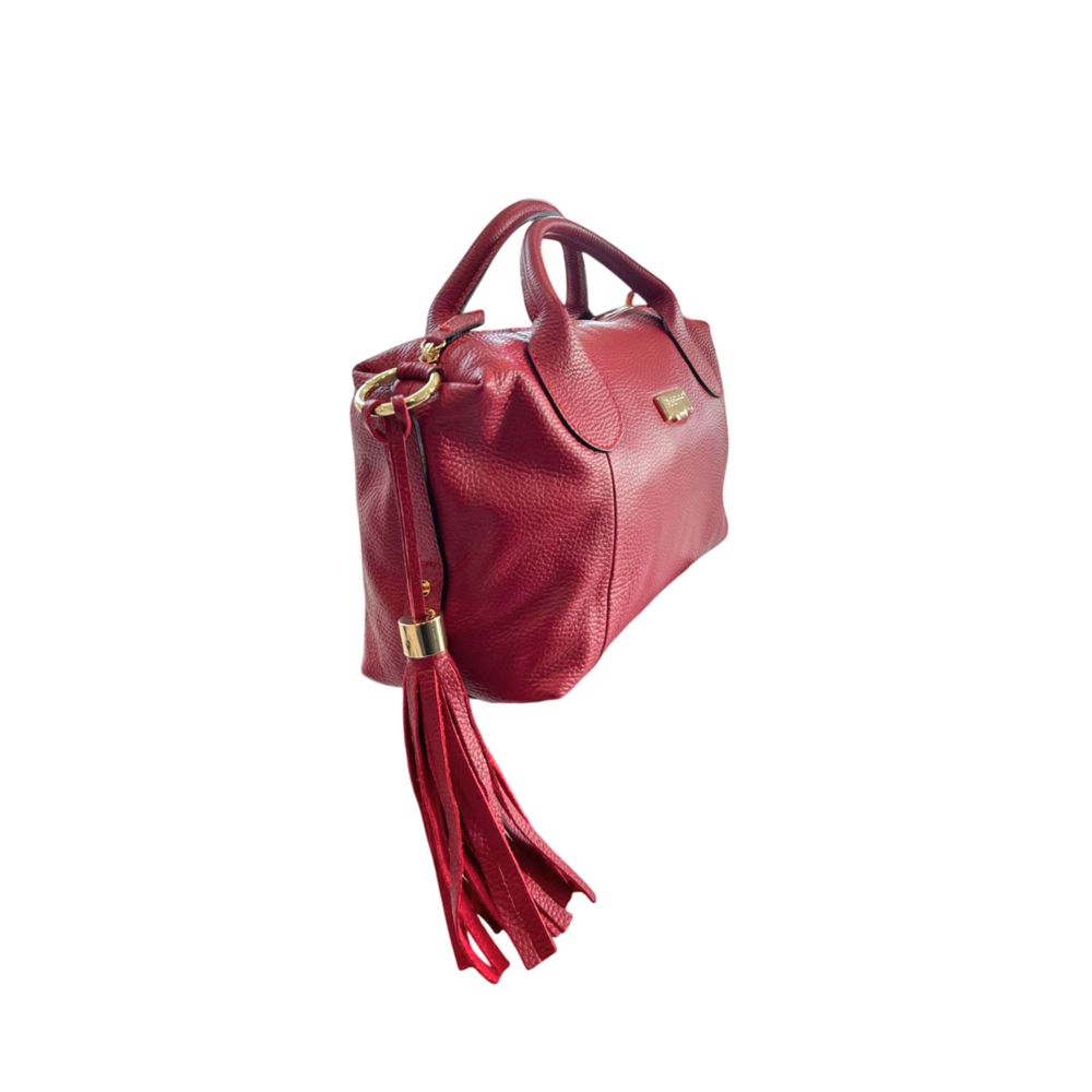 Red Leather Women Handbag