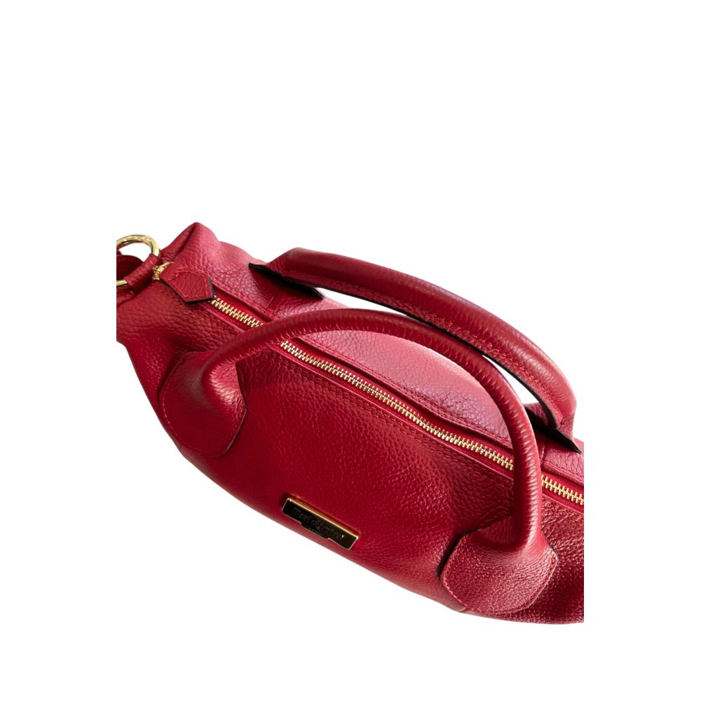 Red Leather Women Handbag