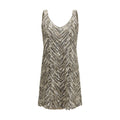 Beige Paper Cocktail Dress