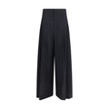 Black Cotton Casual Pants