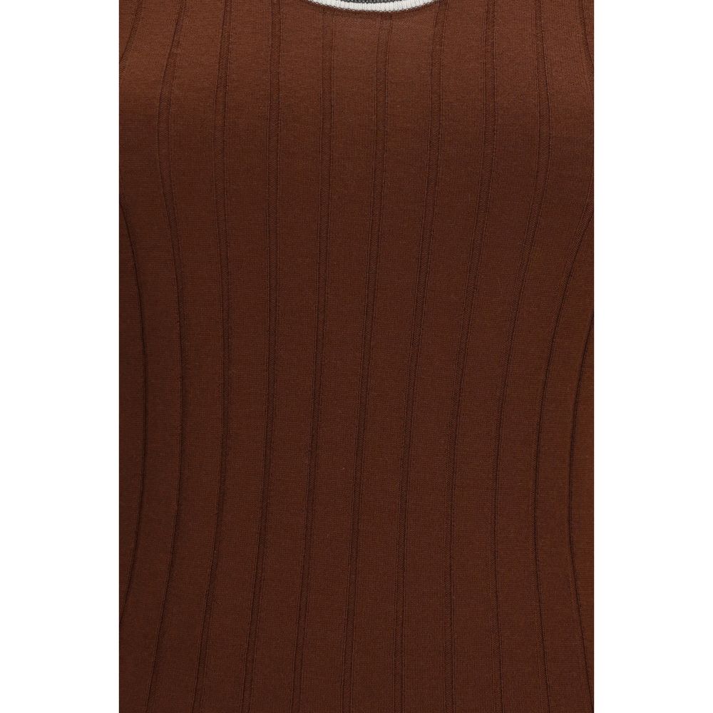 Bordeaux Wool Oves Aries Sleeveles T-Shirt