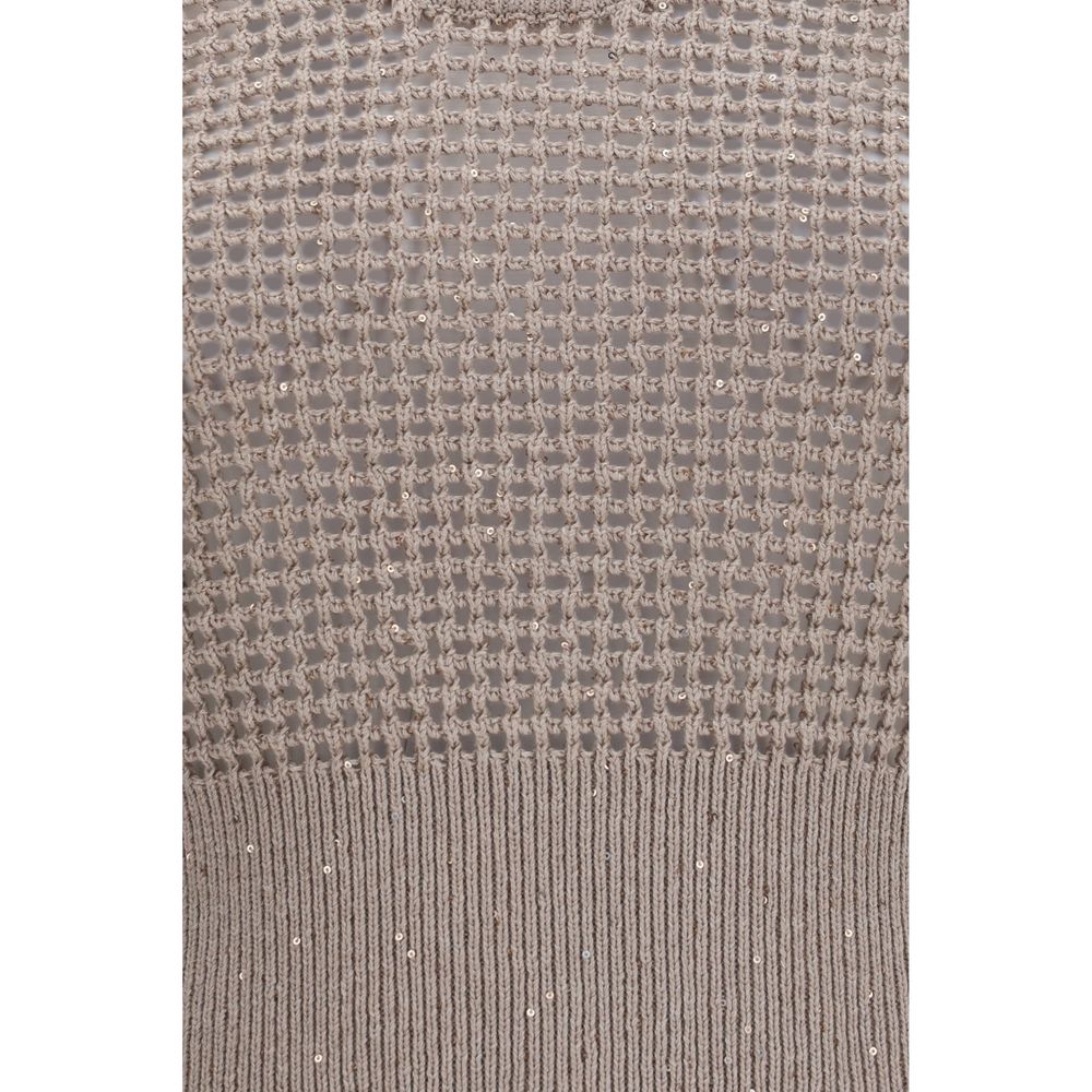 Beige Cotton Tank Tops