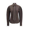 Brown Cotton Dress Shirt