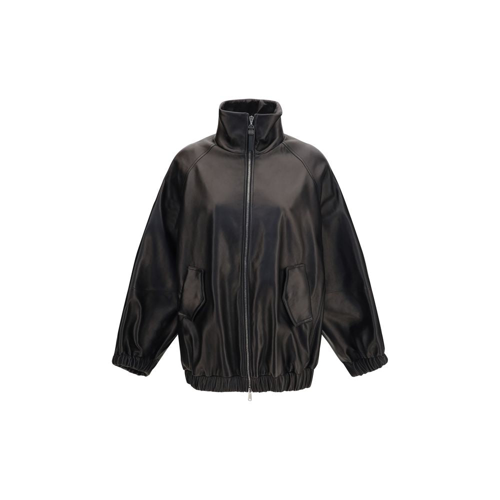 Black Lamb Ovis Aries Leather Jacket