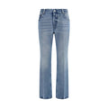 Blue Polyester Relaxed Fit Jeans
