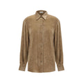 Beige Viscose Dress Shirt
