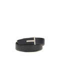 Black Calf Leather Bos Taurus Belt
