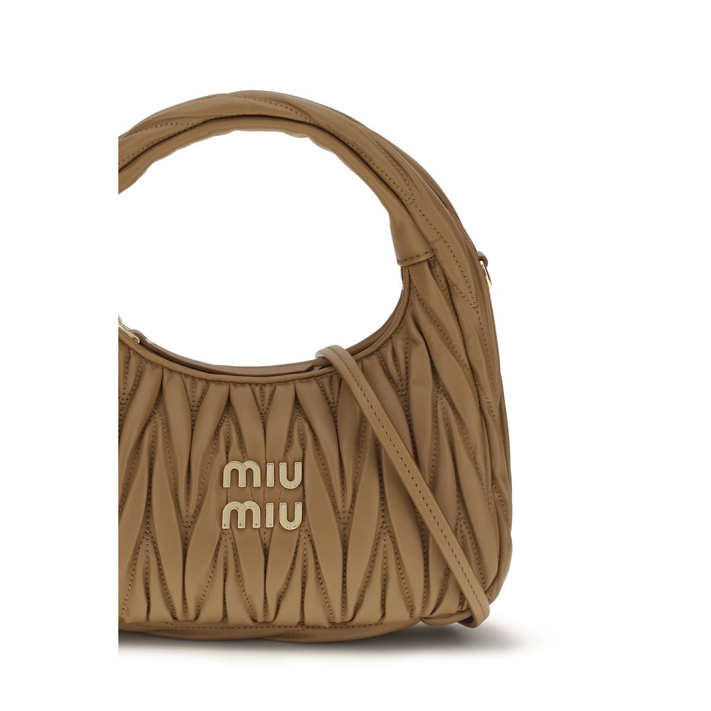 Beige Calf Leather Bos Taurus Shoulder Bag