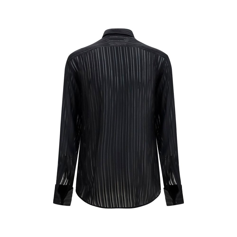Black Silk Dress Shirt