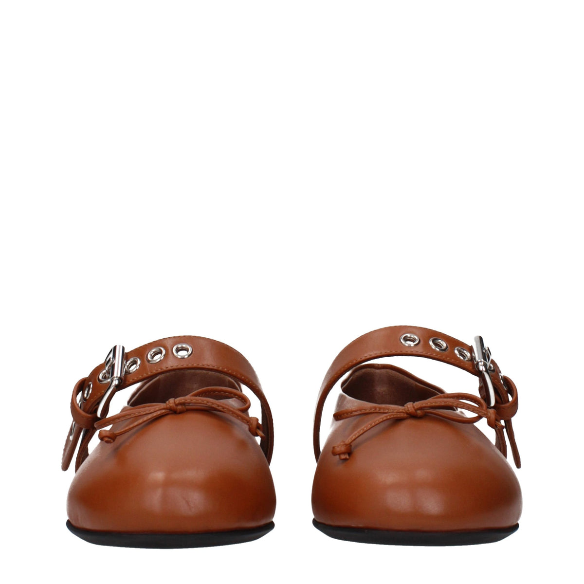 Brown Leather Ballet Flats