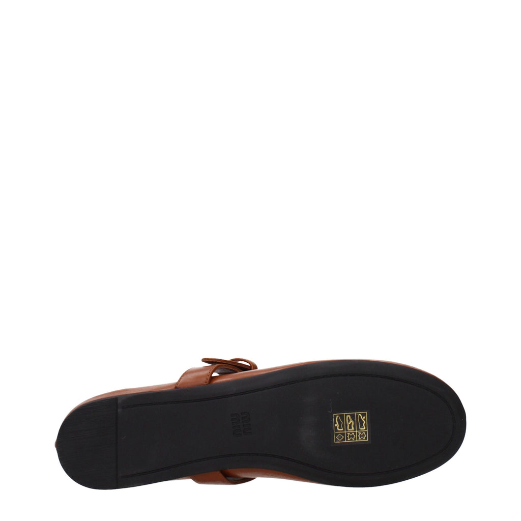 Brown Leather Ballet Flats