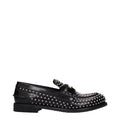 Black Leather Slip-On Loafers