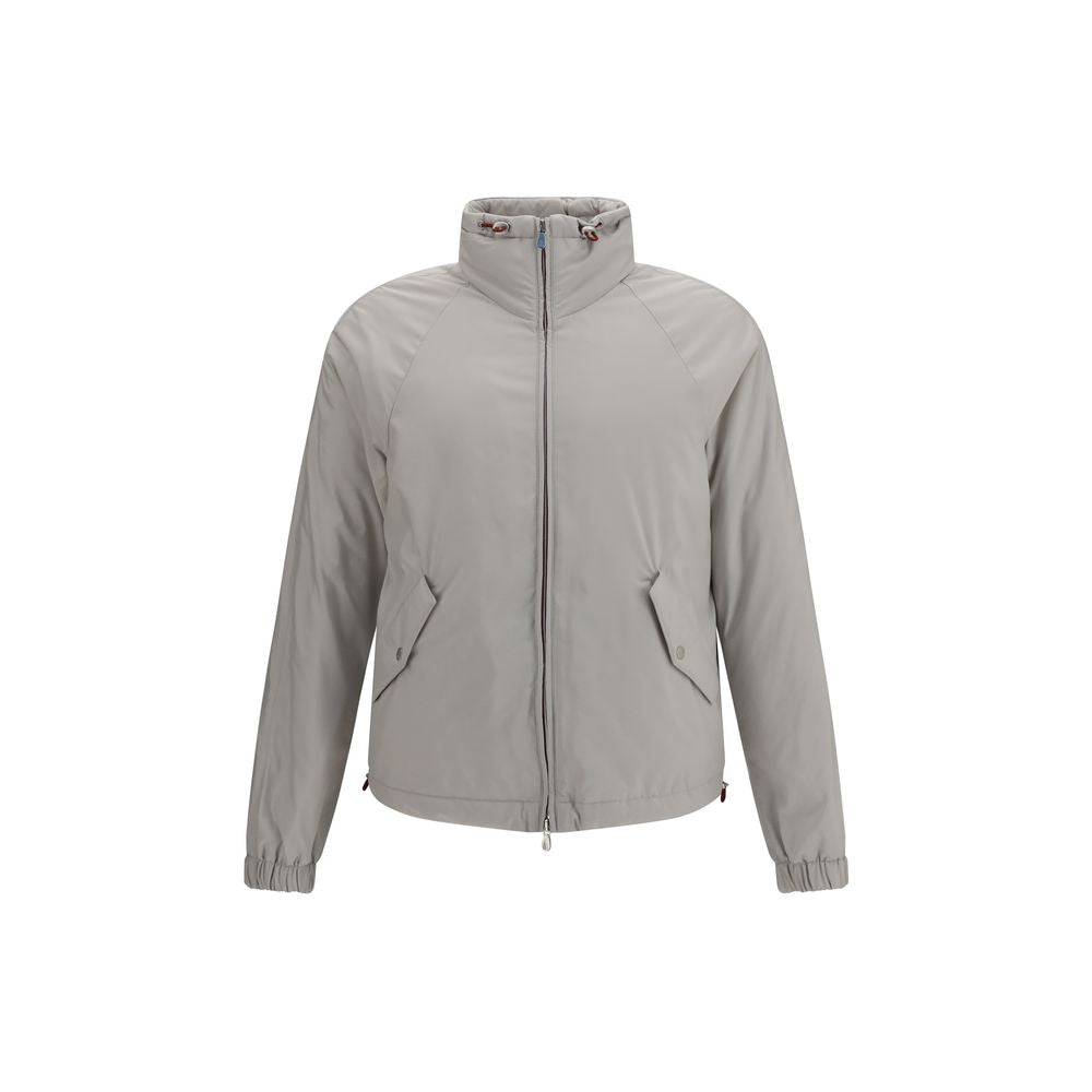Gray Polyester Shell Jacket