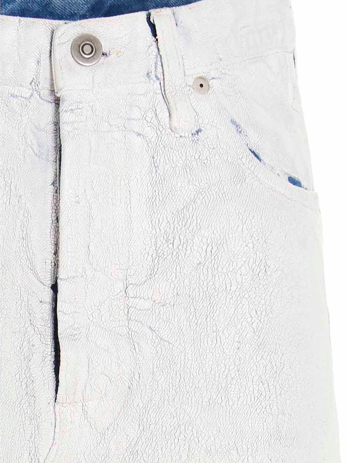 White Cotton Mini Skirt
