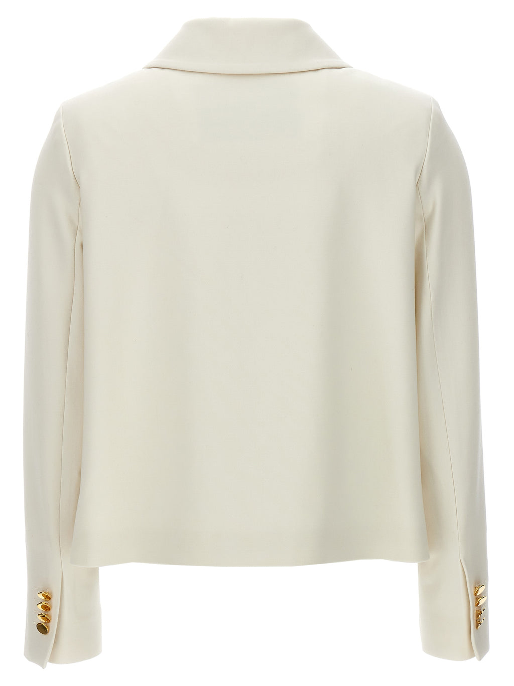 White Virgin Wool Full-Length Jacket