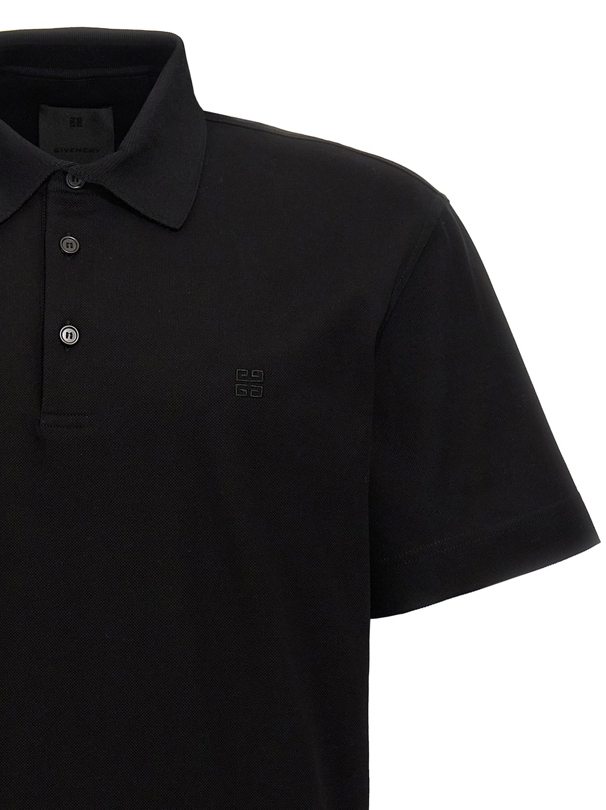 Black Cotton Polo Shirt