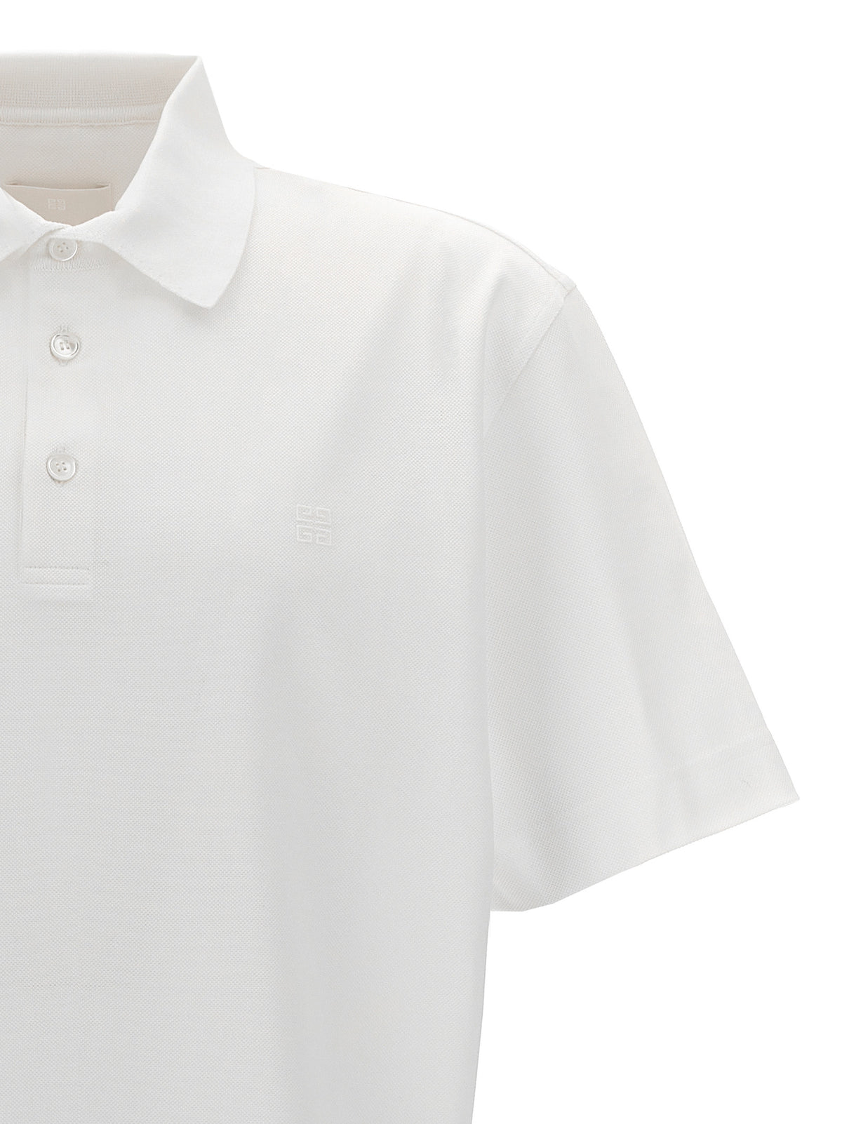 White Cotton Polo Shirt