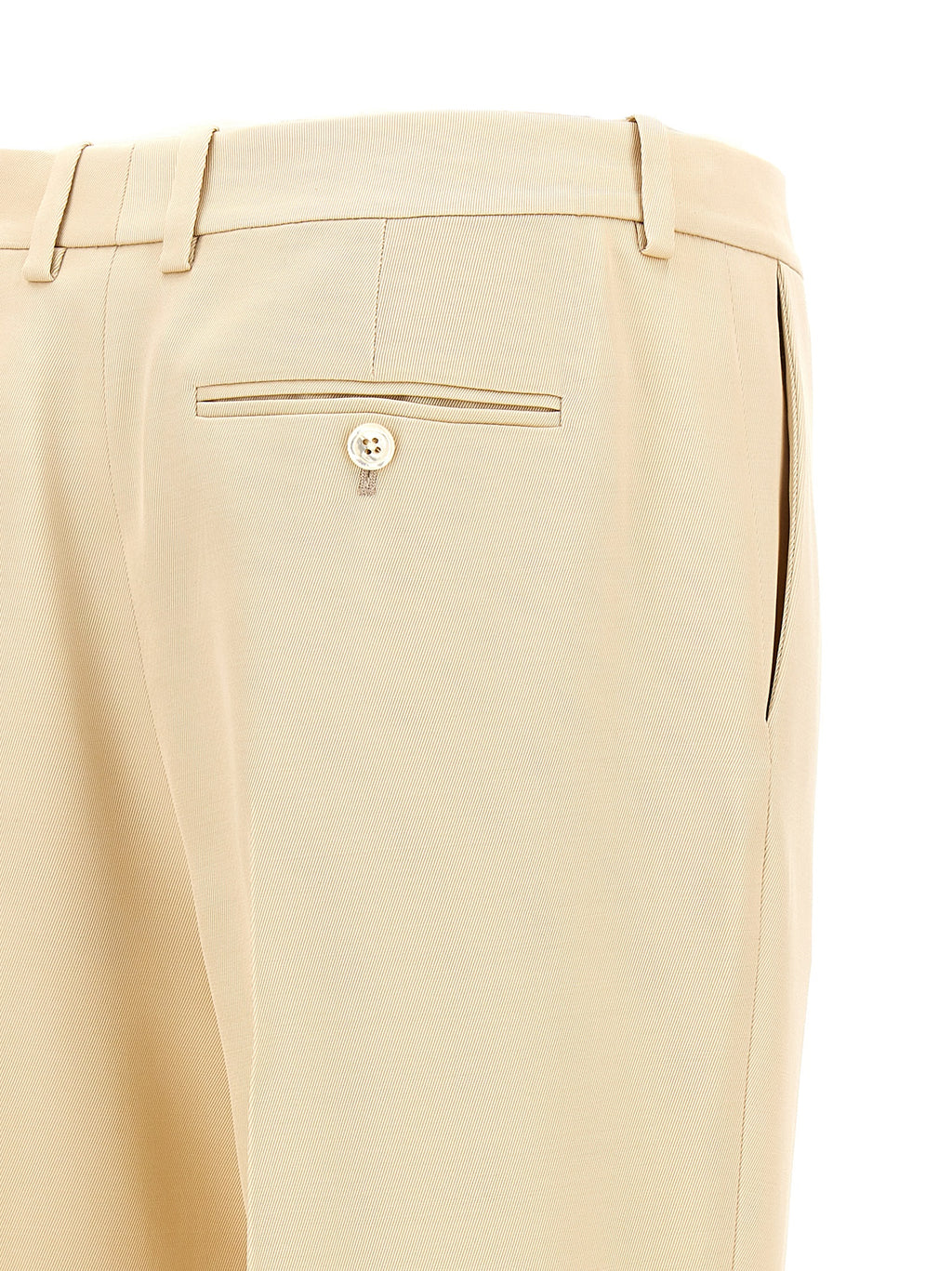 Beige Silk Dress Pants