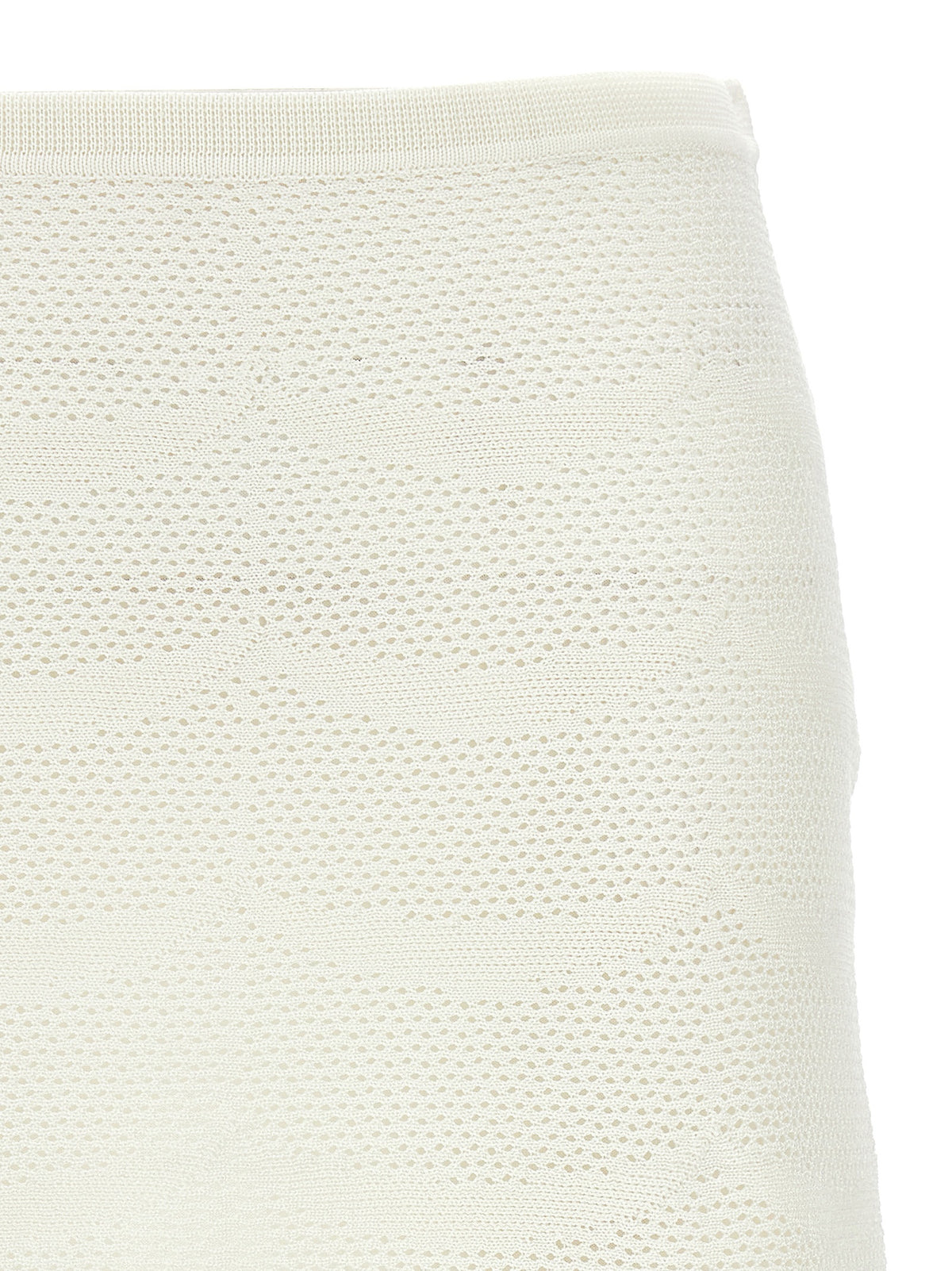 White Cotton Long Skirt