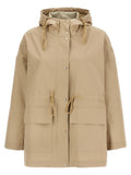 Beige Cotton Parka