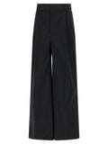 Black Cotton Casual Pants