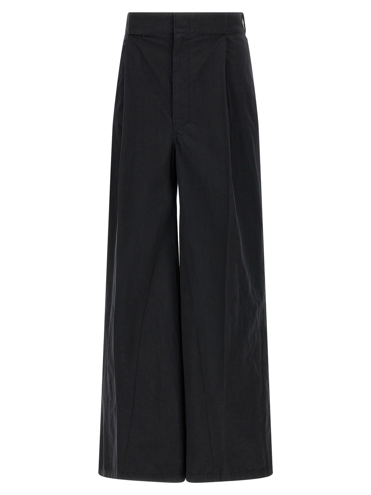 Black Cotton Casual Pants