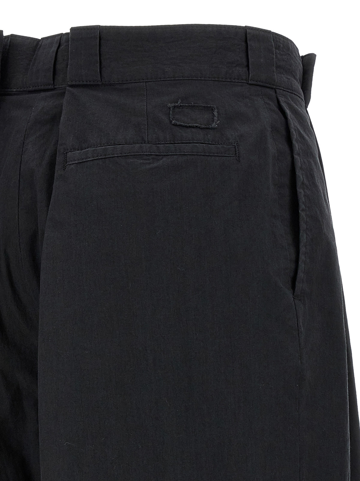 Black Cotton Casual Pants
