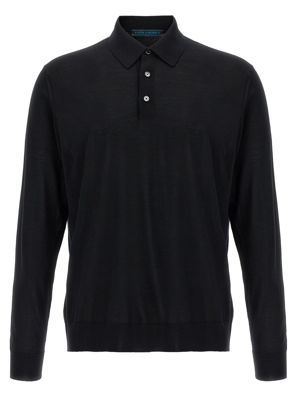 Black Wool Polo Shirt