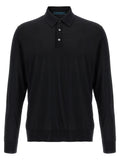 Black Wool Polo Shirt