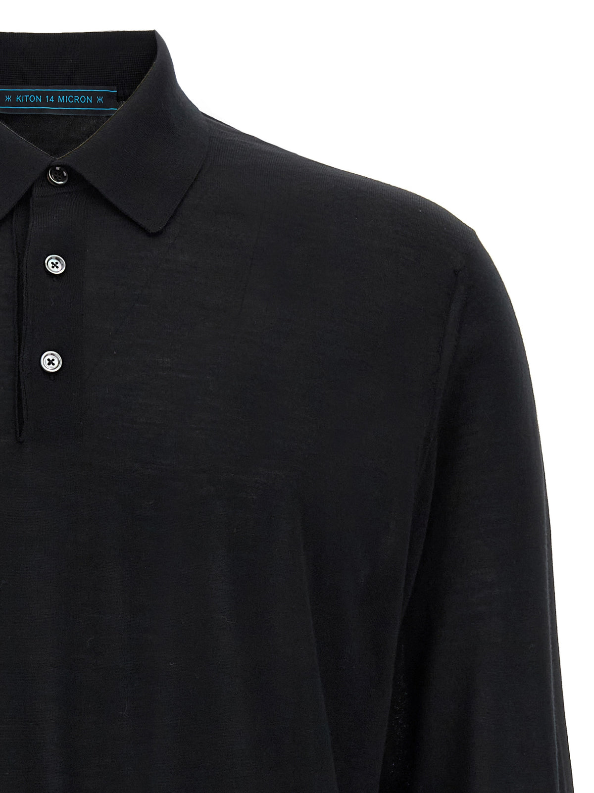 Black Wool Polo Shirt