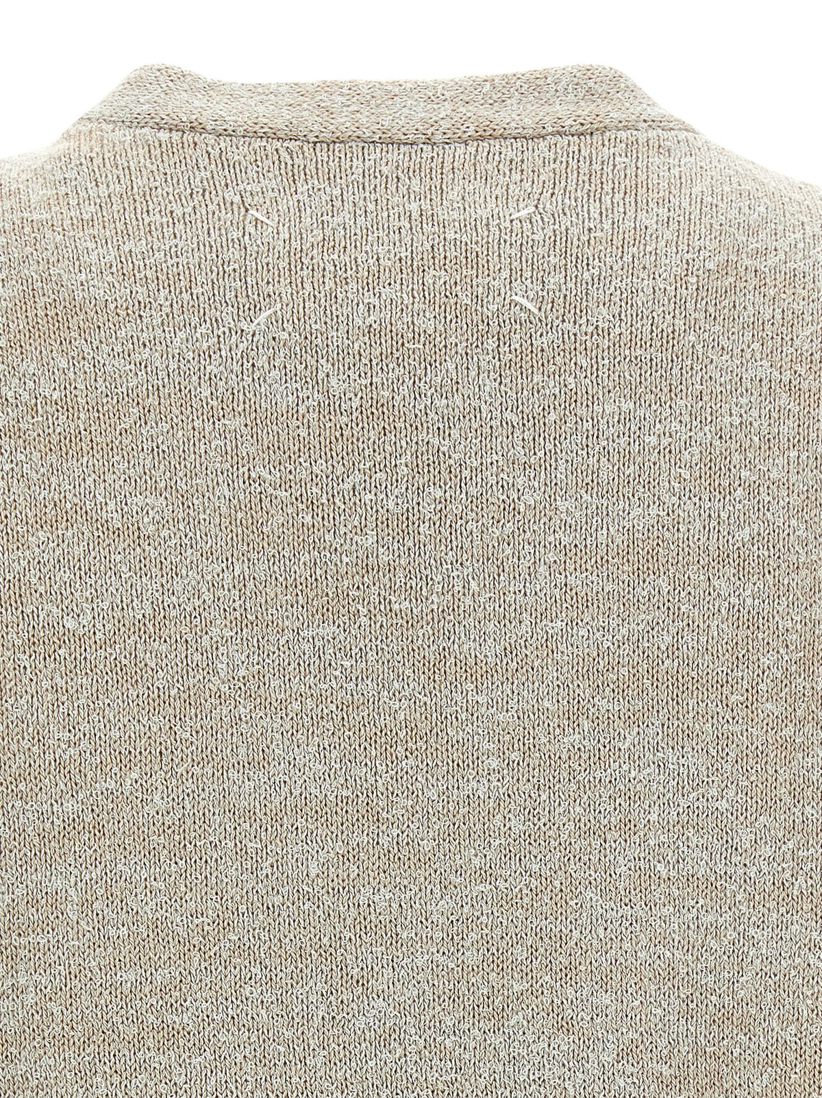 Beige Cotton Sleeveles Sweater