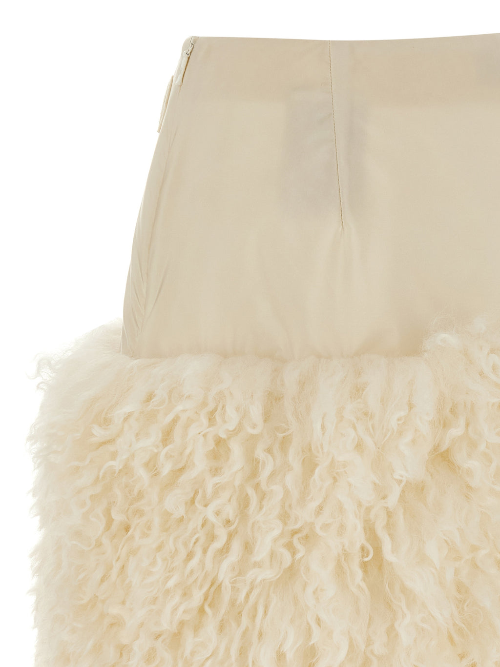 White Polyamide Long Skirt